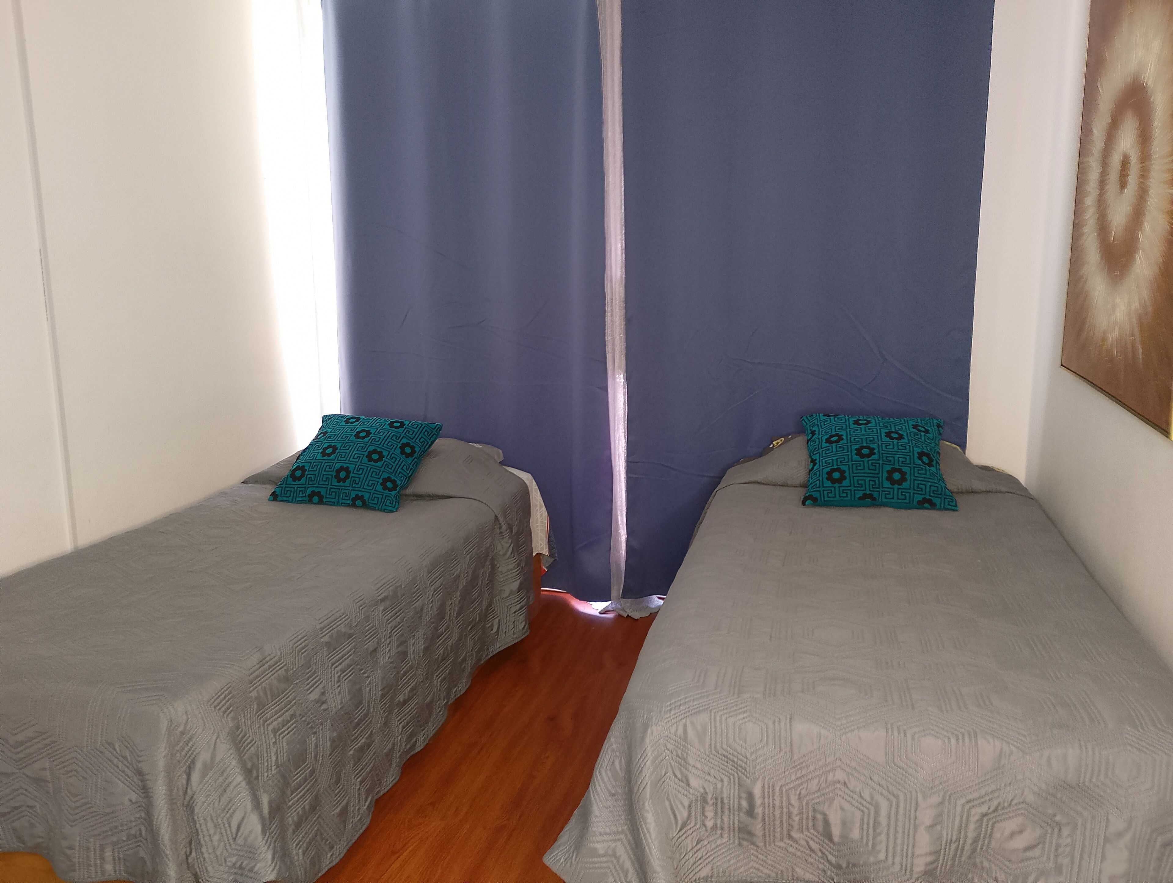 Blackout curtains, iron/ironing board, free WiFi