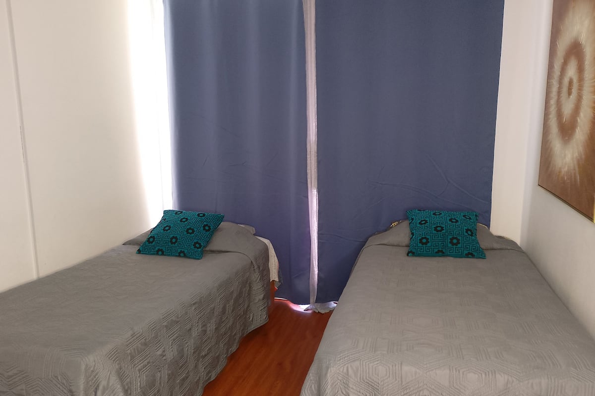 Blackout curtains, iron/ironing board, free WiFi