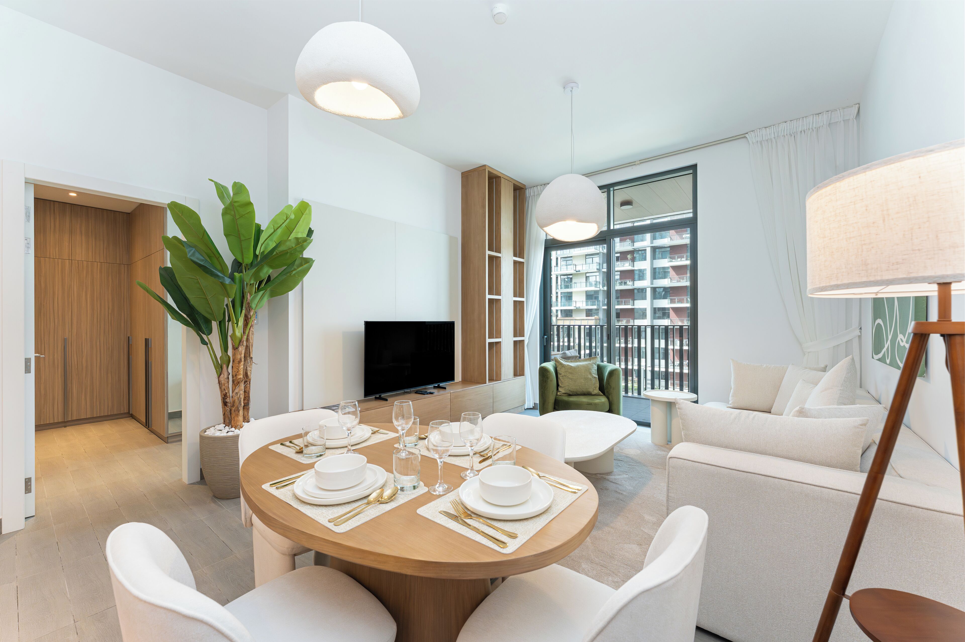 Luxury-Apartment, 1 King-Bett, Parkblick | Wohnbereich