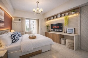 1 bedroom, iron/ironing board, WiFi, bed sheets - Crimson Wine Studio Fully Stocked Kitchen! (Cebu City)