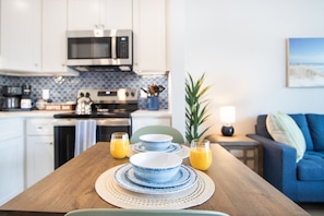 Fridge, microwave, oven, stovetop - Coastal Escape: Walk to Beach & Dining + Free Bikes (Lewes)