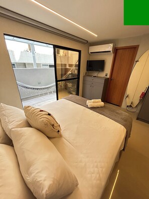 Apartment | Laptop workspace, blackout drapes, iron/ironing board, free WiFi - Melhores Flats - Espaçoso pé na areia (João Pessoa)