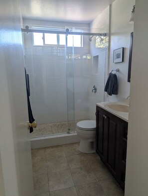 Hair dryer, towels, soap, toilet paper - Light Bright Condo (Duarte)