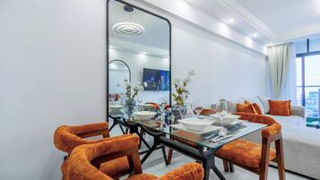 Deluxe Apartment, Balcony, City View | In-room safe, soundproofing, iron/ironing board, free WiFi