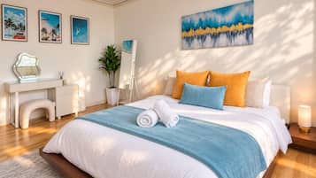 2 bedrooms, iron/ironing board, WiFi (free), bed sheets