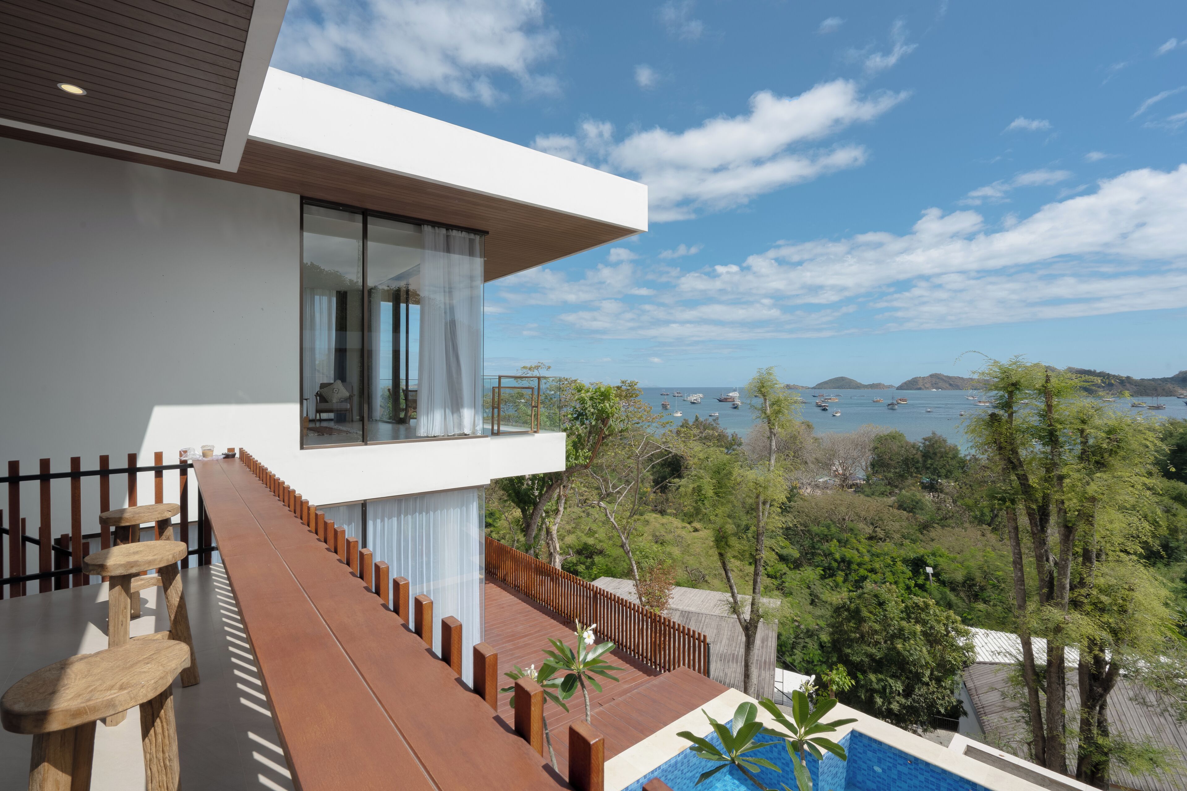 Villa, 2 Schlafzimmer, eigener Pool, Meerblick | Terrasse/Patio