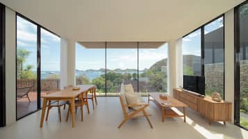 Villa, 2 Bedrooms, Private Pool, Ocean View | Living area