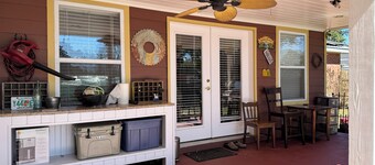 New Listing! Florida Room Suite with large overed porch.  Fit for a Queen/King!