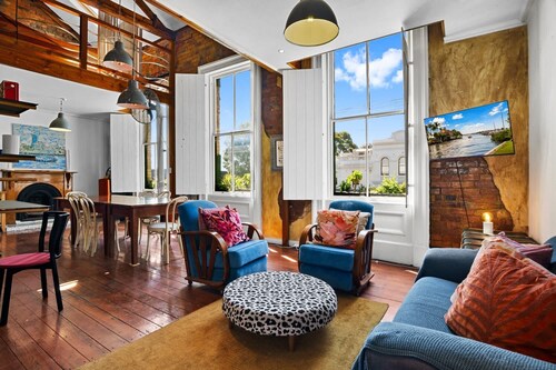 Vintage loft residence with Open-plan mezzanine's