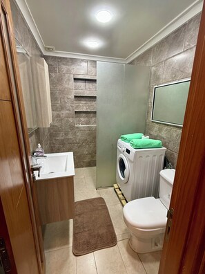 Towels, soap, toilet paper