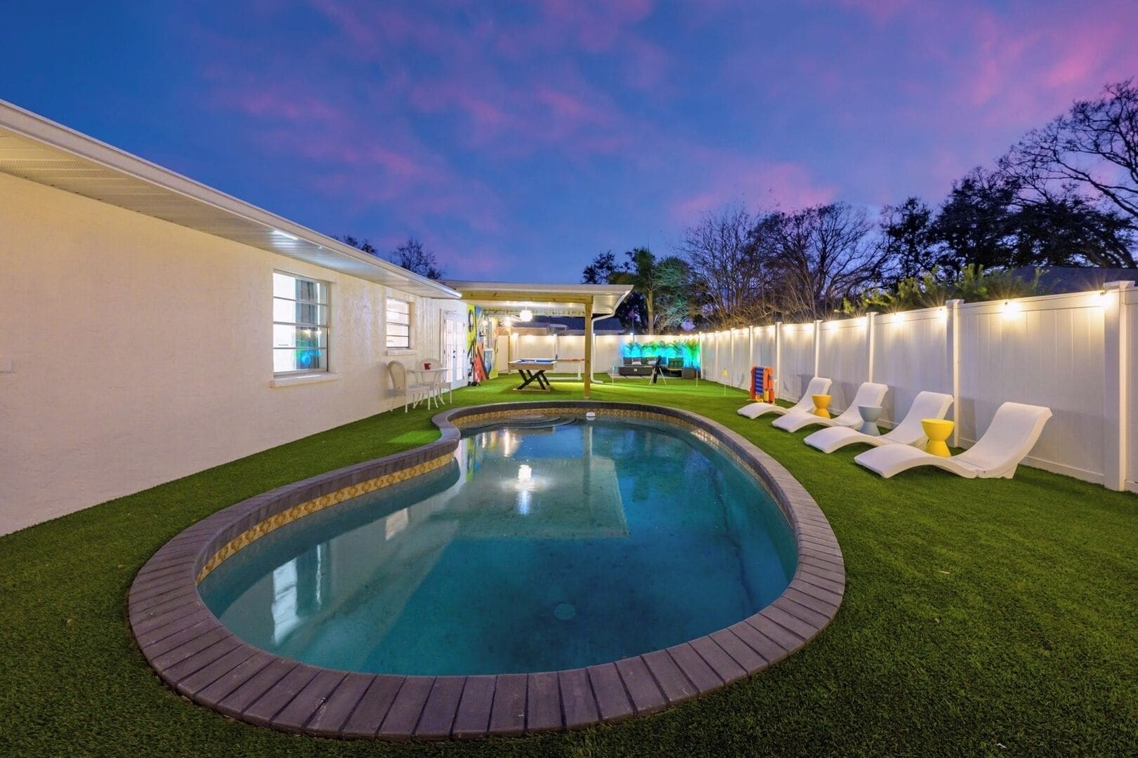 A heated pool