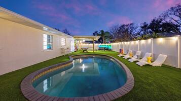 A heated pool