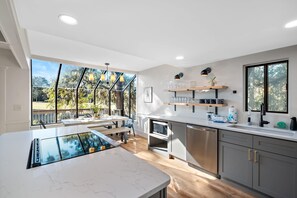 Fridge, microwave, oven, stovetop - 202 Beachwalk 3BR/3.5BA Villa 10min Walk to Beach (Hilton Head Island)