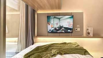 Apartemen, 1 kamar tidur, pemandangan kota | Setrika/meja setrika dan Wi-Fi gratis