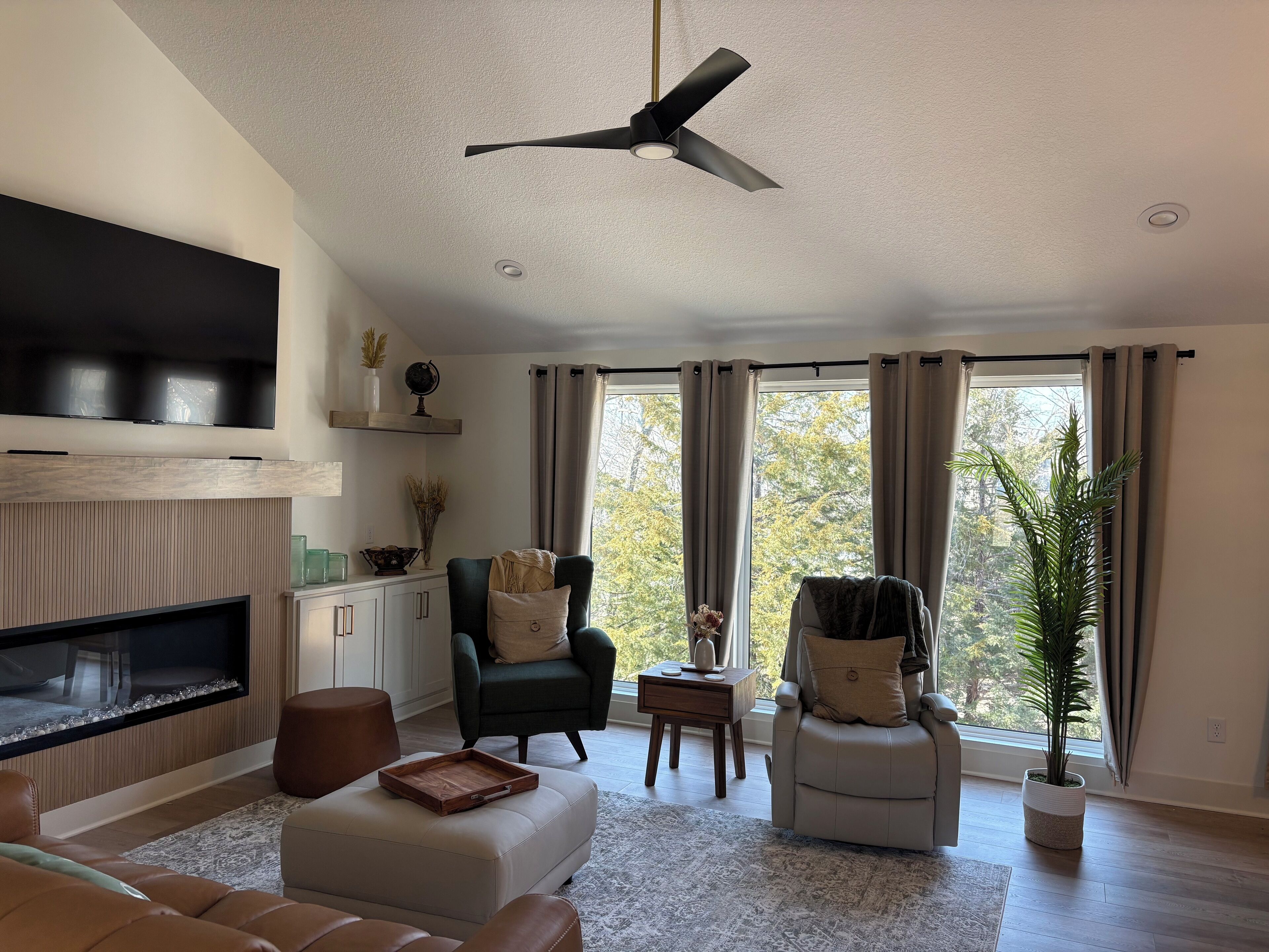 TV connectée, cheminée