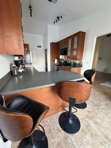 Relax and work Close to stadiums, golf, restaurants, and outdoor activities