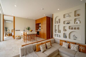 Deluxe Villa, 2 Bedrooms, Patio, Pool View | Living room - Villa Bingin Hills Cinco (Pecatu)