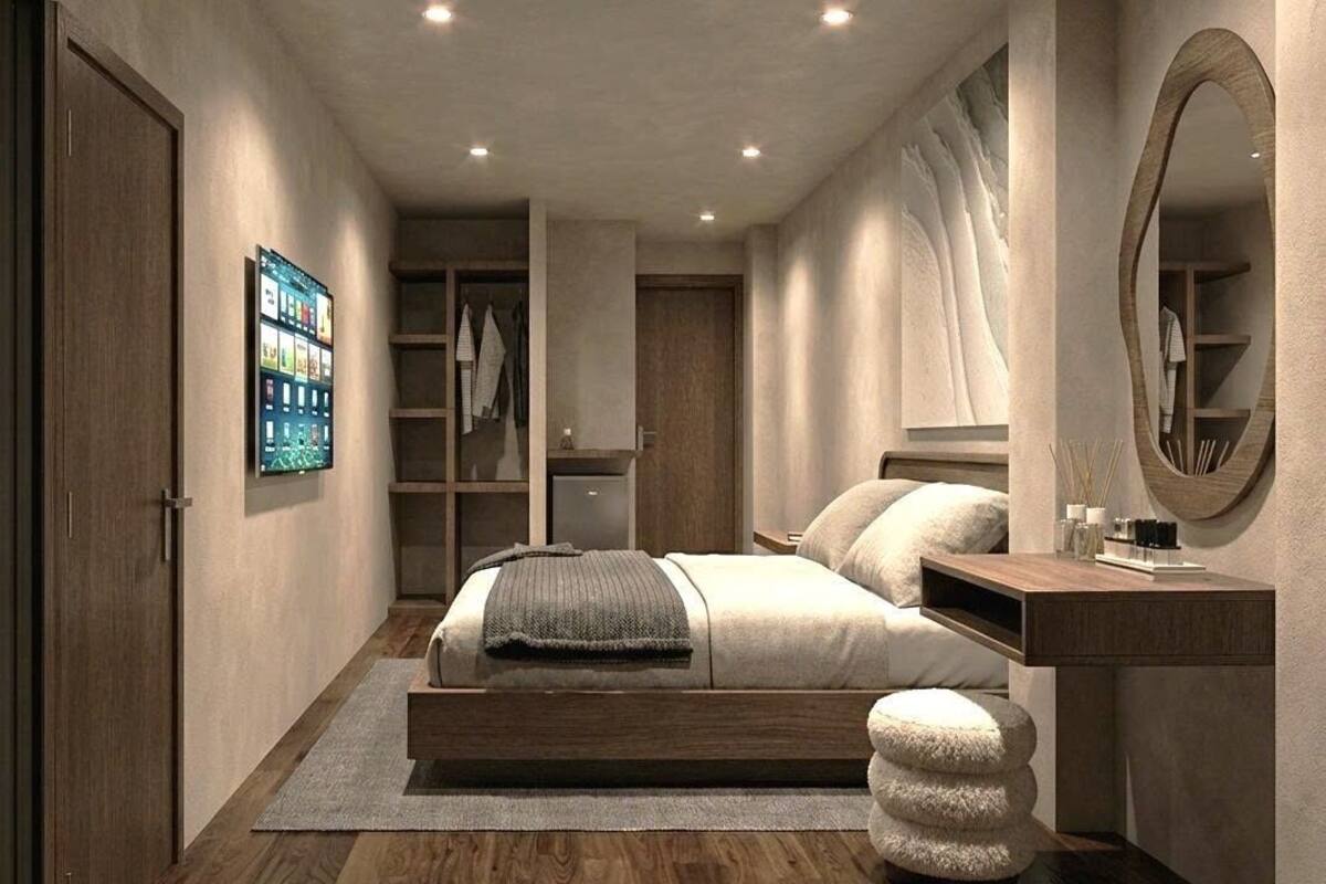 Desk, free WiFi, bed sheets