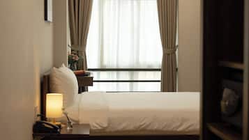 Deluxe-dobbeltværelse - byudsigt | Premium-sengetøj, dundyner, senge med topmadrasser