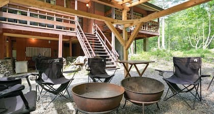 A private lodge where you can enjoy authentic BBQ surrounded by nature