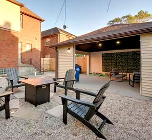 Terrace/patio - Dogs Welcome!  Fun, Stylish Detroit Tudor w/ Fenced Yard! (Detroit)