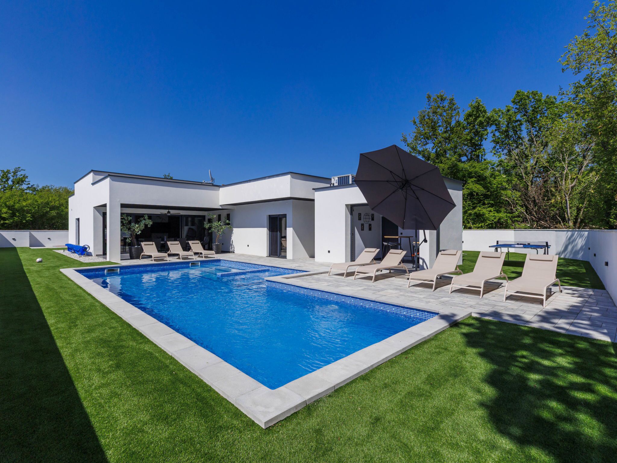 A heated pool