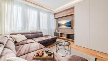 Standardlejlighed - 1 soveværelse - balkon (Aurora Park near Bundek) | Opholdsområde