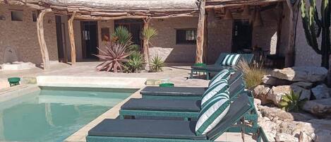 A heated pool