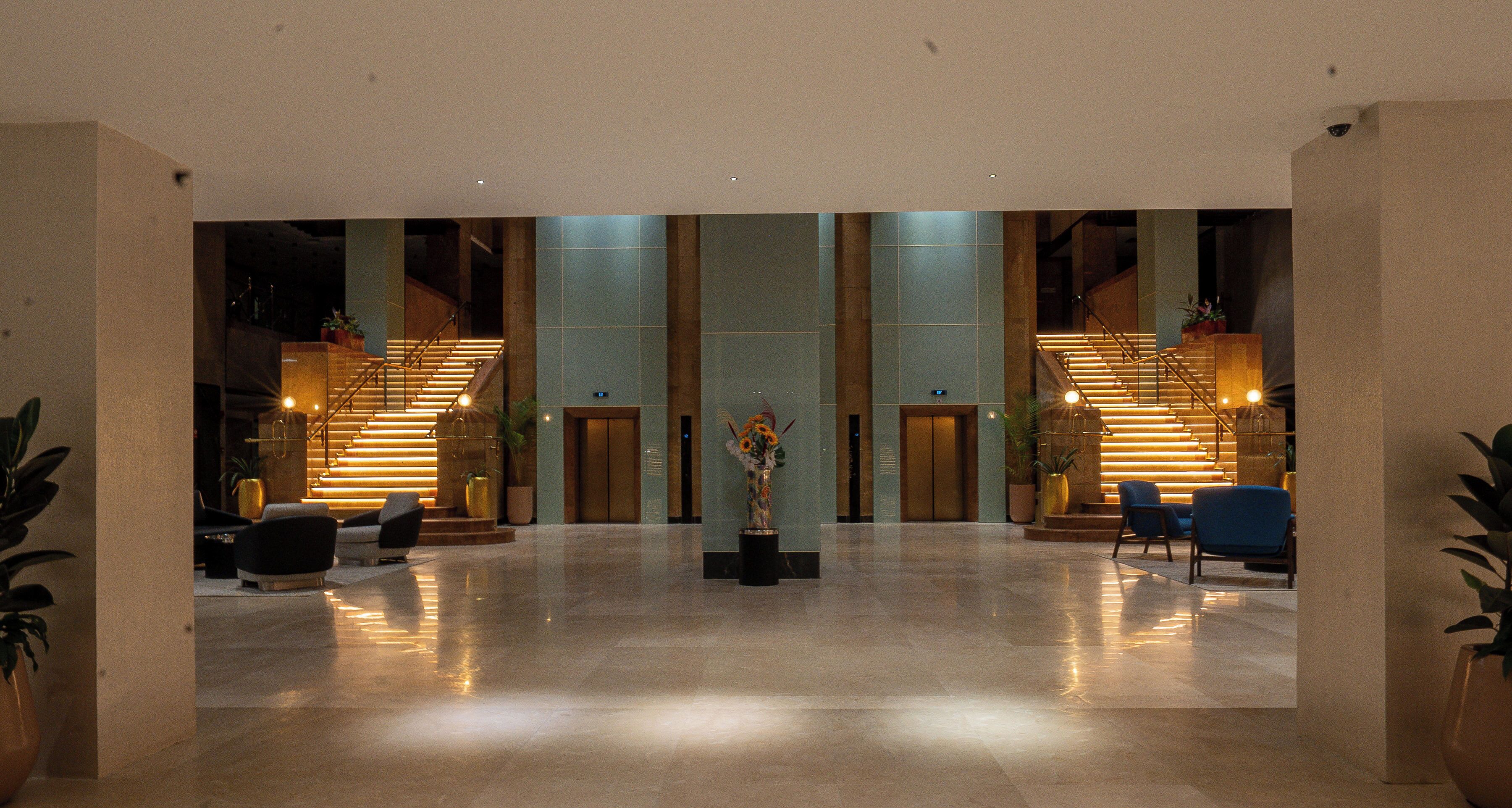Sitteområde i lobbyen