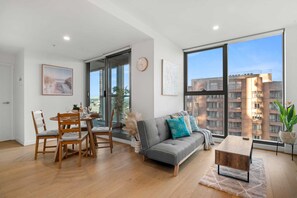 Living area - 2BR Boho Oasis • Central City Living (Melbourne)