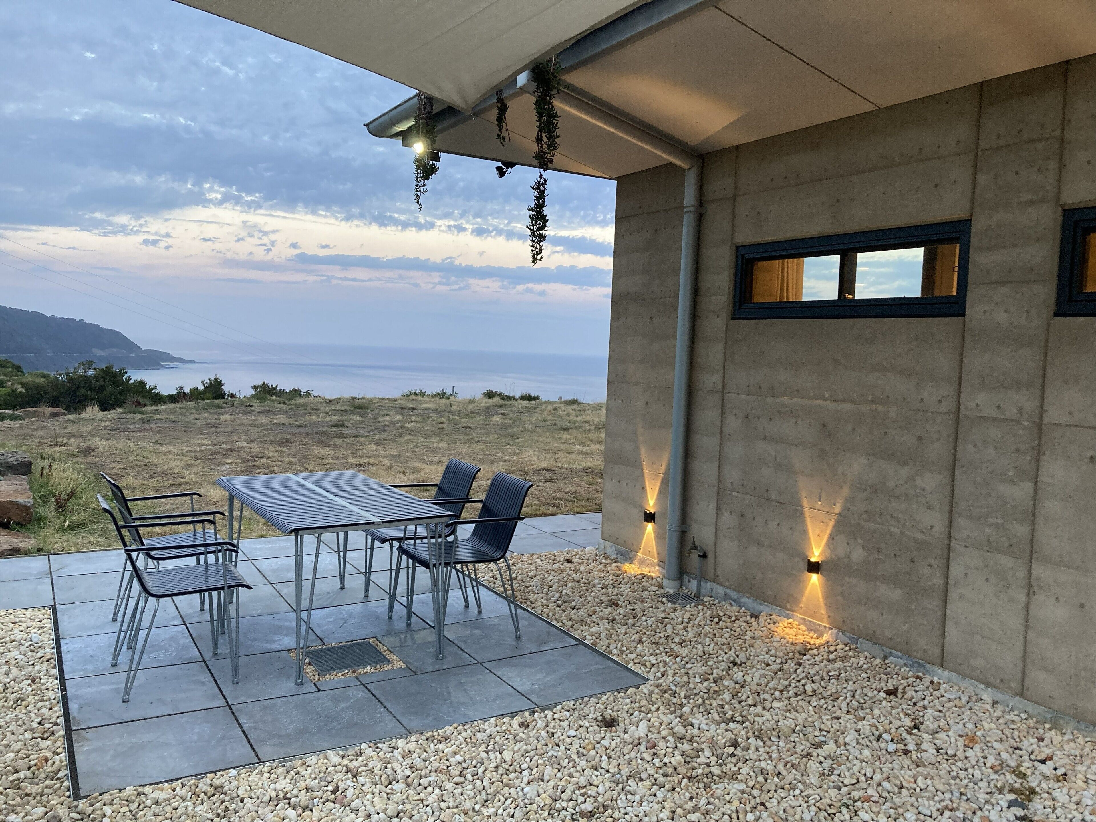 Outdoor dining and BBQ area. 