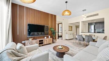 Leilighet, balkong, byutsikt