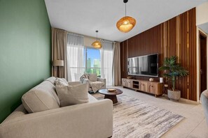 Leilighet, balkong, byutsikt