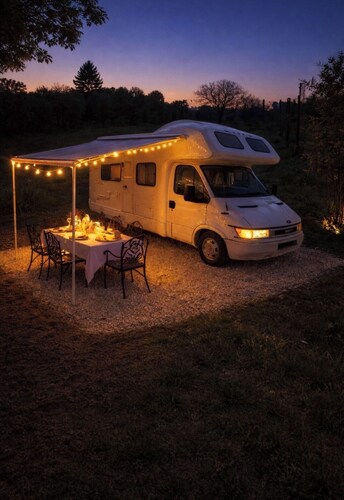 Camper among the Olive Trees, Relaxation and Barbecue, 15 minutes from Cagliari and Poetto Beach