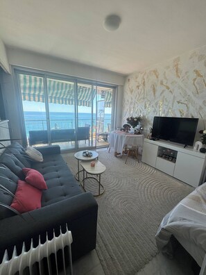 TV - Charming Studio Apartment with Ocean Views in Nice, France (Nice)