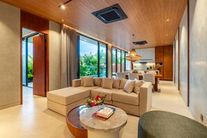 TV - 3BR Pool Villa Near Canggu beach | Luxury Design (Kerobokan)