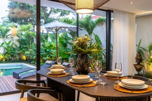 Dining - Design 2BR Villa with Private Pool – Seminyak (Kerobokan)
