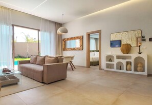 Living area - Bungalow Gueliz - heated swimming pool not overlooked (Marrakech)