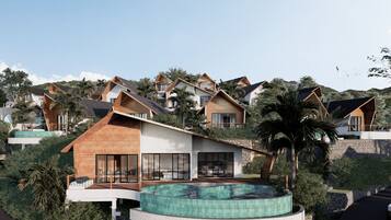 Villa de lujo, 1 habitación, balcón, vistas a la playa