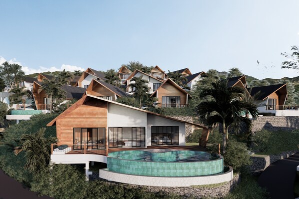 Villa, Balcony, Beach View