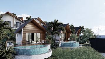 Villa de lujo, 1 habitación, balcón, vistas a la playa