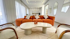 Living area - Superb villa with heated pool in Marrakech (Marrakech)