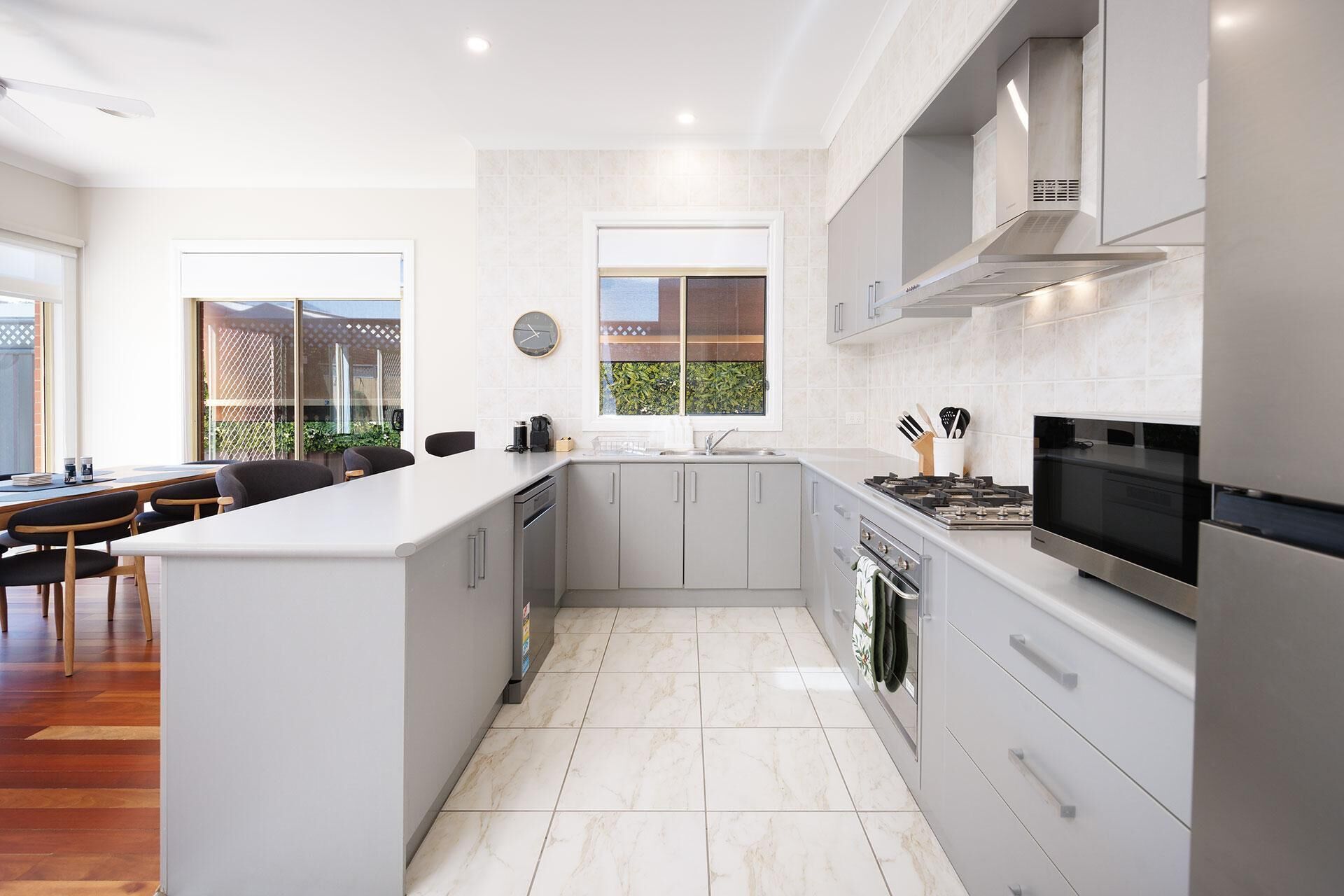 Microwave, oven, stovetop, dishwasher