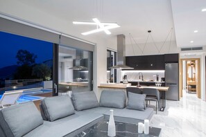 Interior - Viila Dryope, Divine Sea & City Views, Infinity Pool, Furnished Terrace, Lefkada (Lefkada)