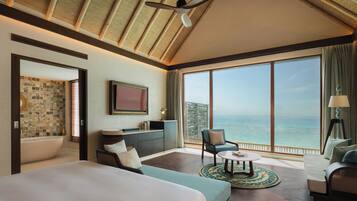 Seprai katun Mesir, seprai premium, minibar, dan brankas