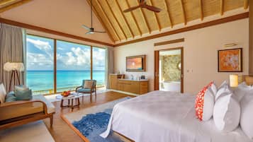 Deluxe-Villa, 1 King-Bett, Nichtraucher, Meerblick | Hochwertige Bettwaren, Minibar, Zimmersafe, Schreibtisch