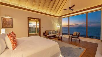 Sunset Water Pool Villa with Slide | Premium bedding, minibar, in-room safe, desk