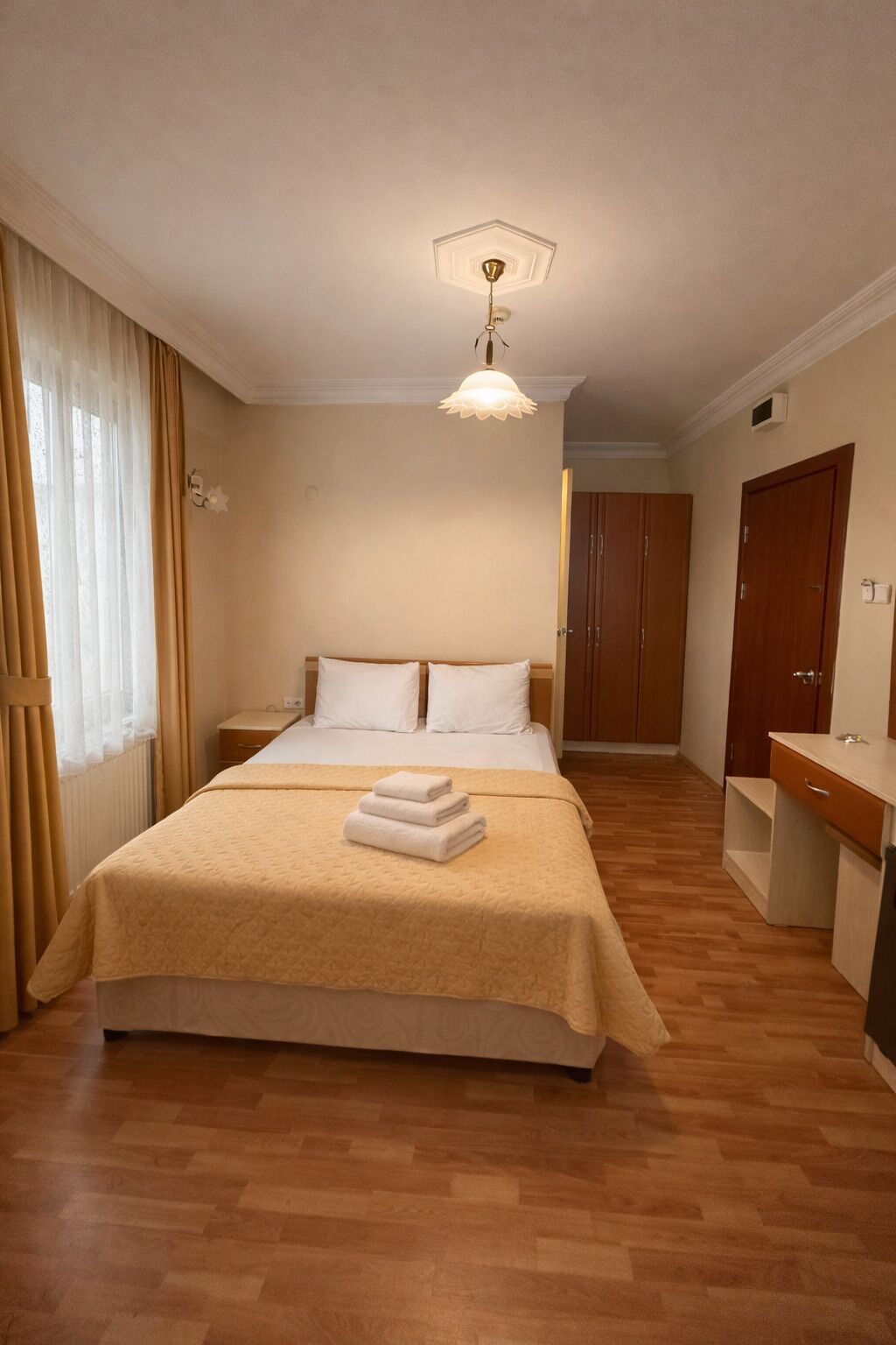 Premium bedding, minibar, desk, laptop workspace