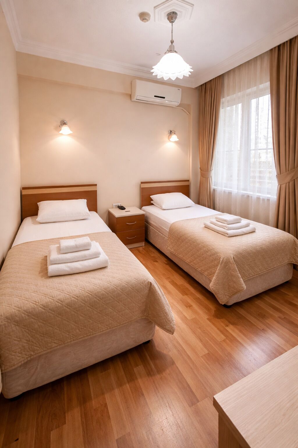 Premium bedding, minibar, desk, laptop workspace