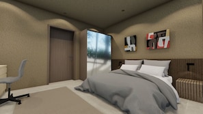 1 bedroom, in-room safe, iron/ironing board, free WiFi